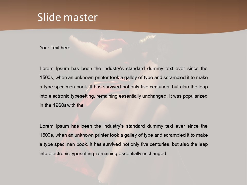 Sexy Posing Fashion PowerPoint Template
