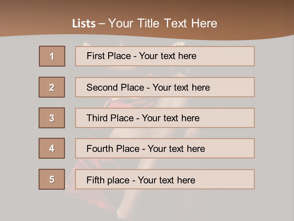 Sexy Posing Fashion PowerPoint Template