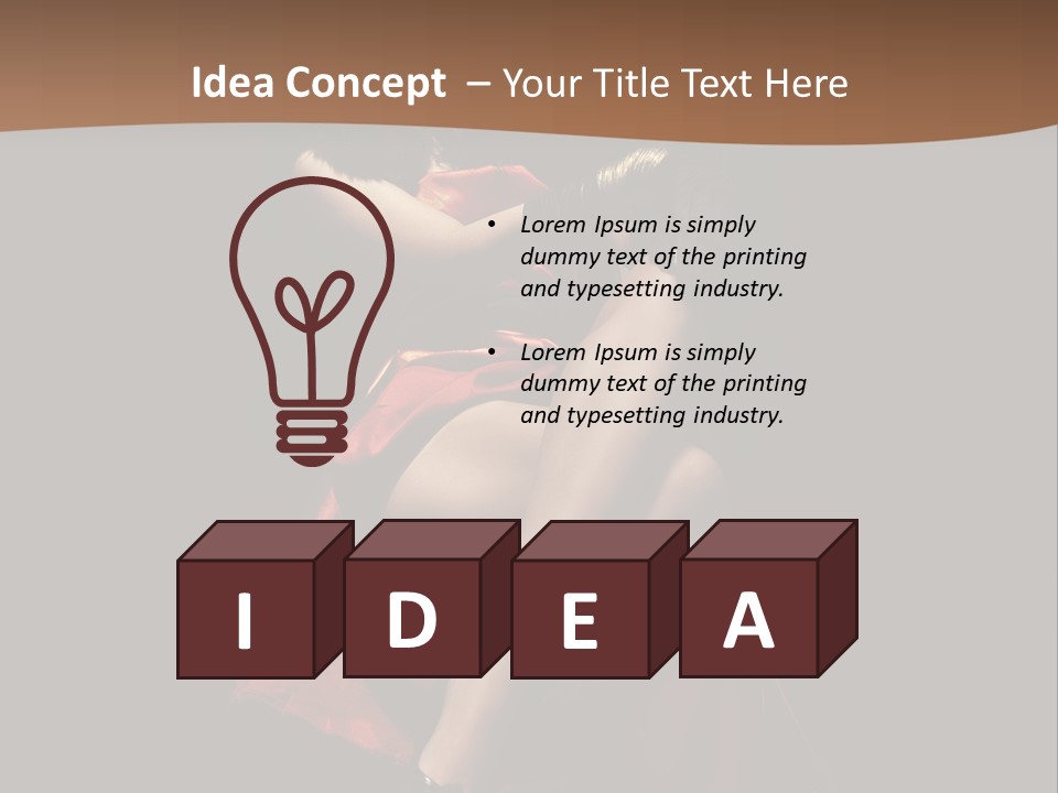 Sexy Posing Fashion PowerPoint Template