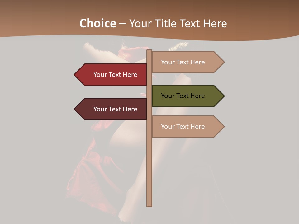 Sexy Posing Fashion PowerPoint Template