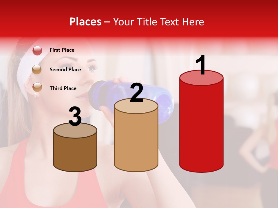 Caucasian Young Bodybuilding PowerPoint Template