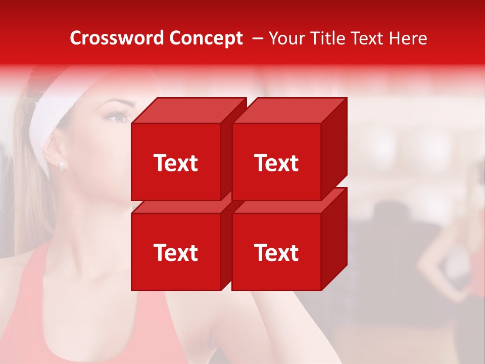 Caucasian Young Bodybuilding PowerPoint Template