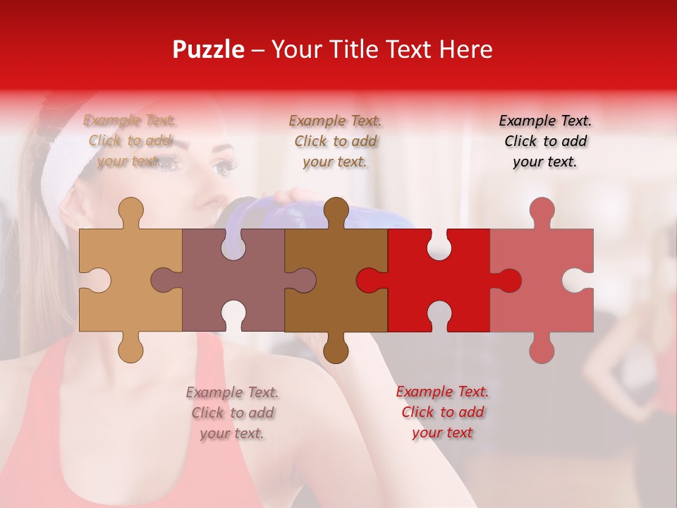 Caucasian Young Bodybuilding PowerPoint Template