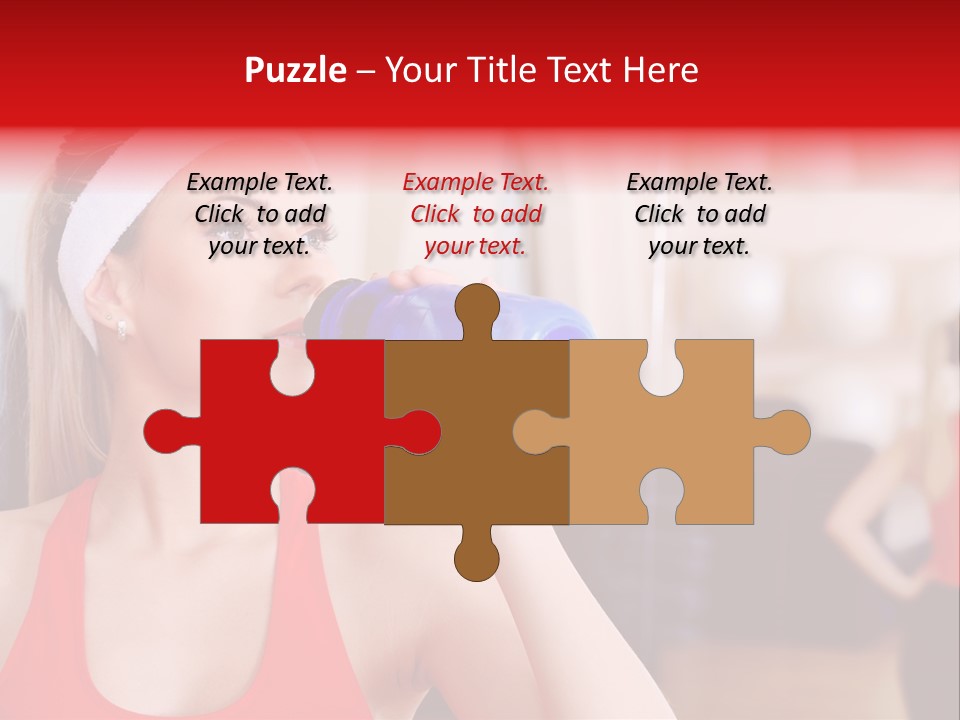 Caucasian Young Bodybuilding PowerPoint Template