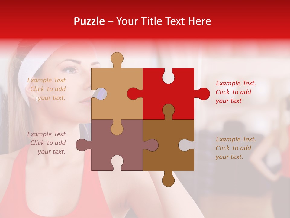 Caucasian Young Bodybuilding PowerPoint Template