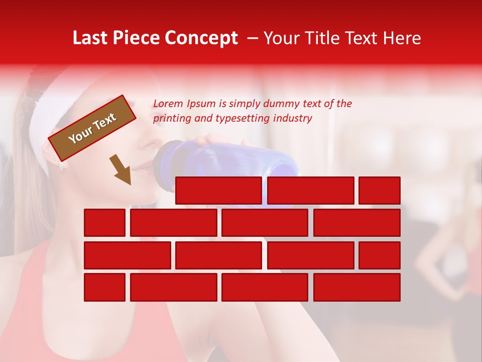 Caucasian Young Bodybuilding PowerPoint Template