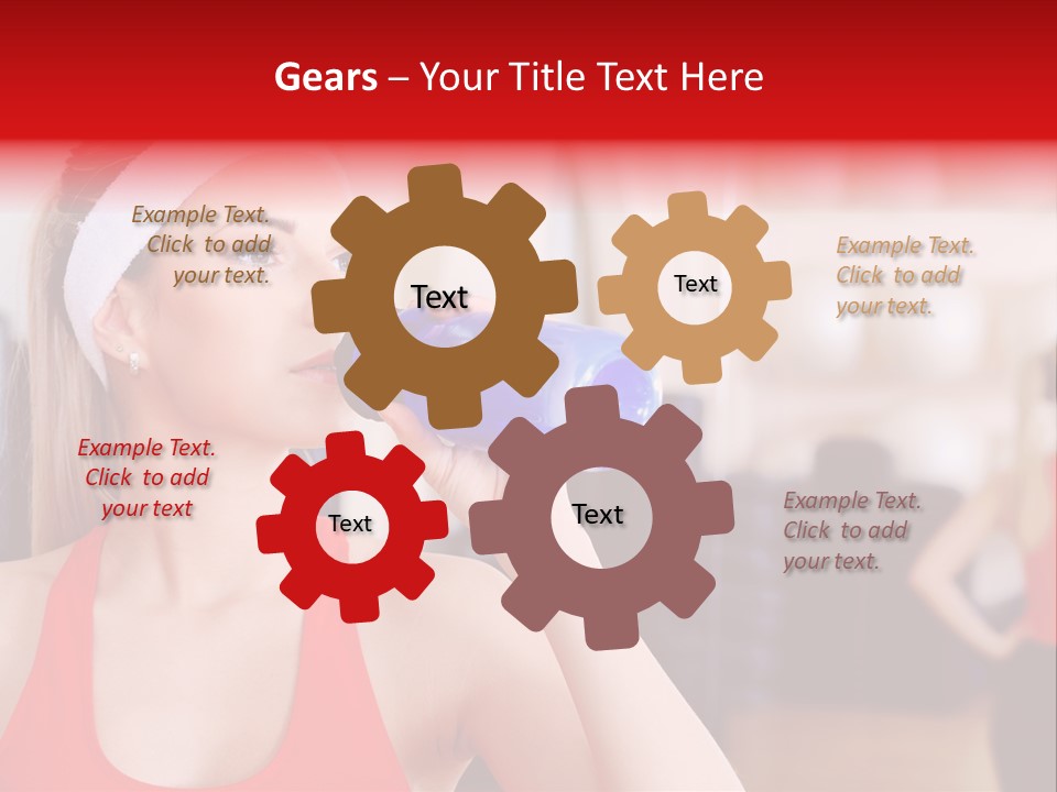 Caucasian Young Bodybuilding PowerPoint Template