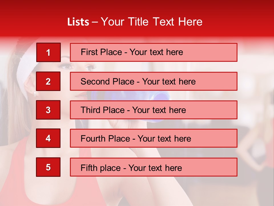 Caucasian Young Bodybuilding PowerPoint Template