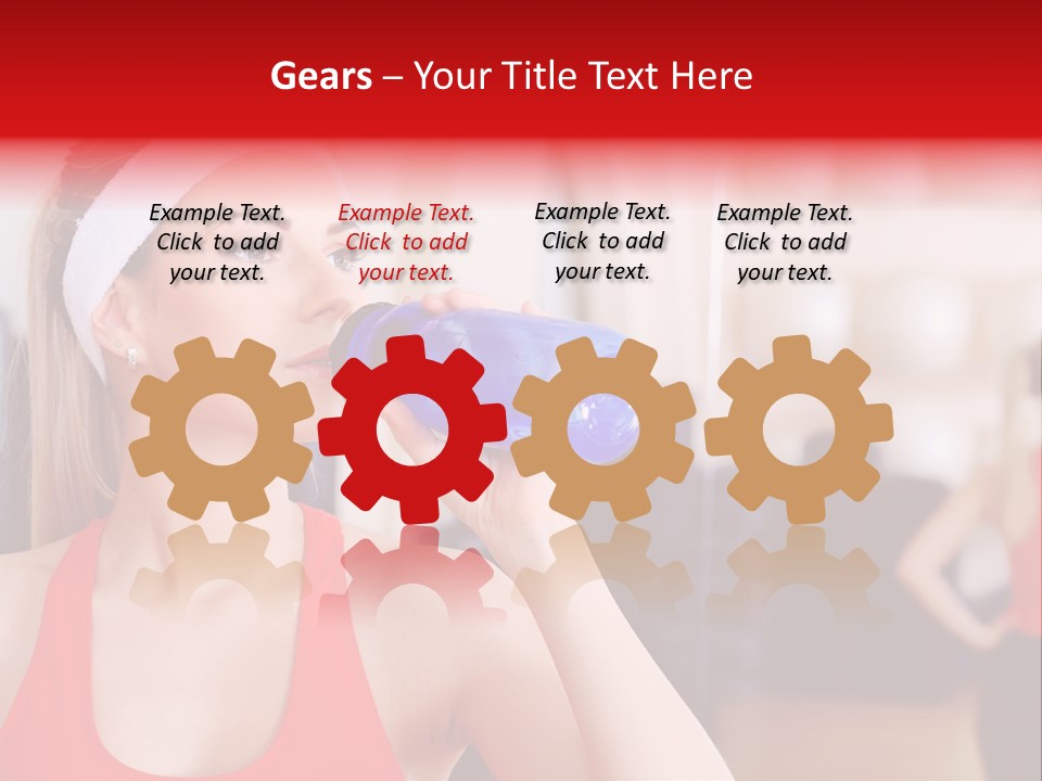 Caucasian Young Bodybuilding PowerPoint Template