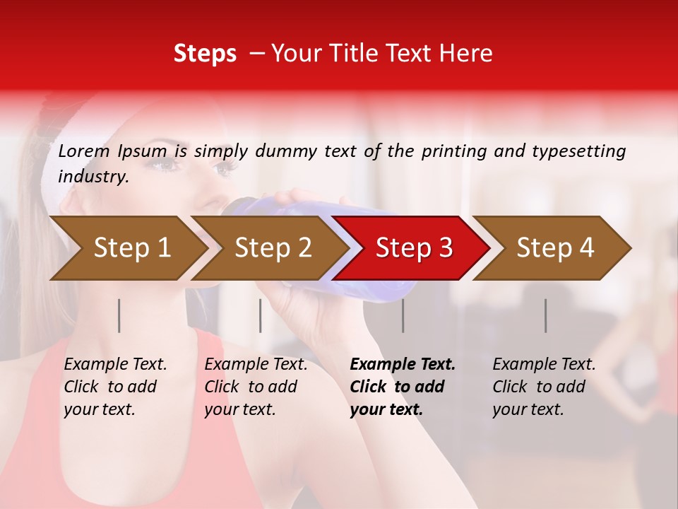 Caucasian Young Bodybuilding PowerPoint Template