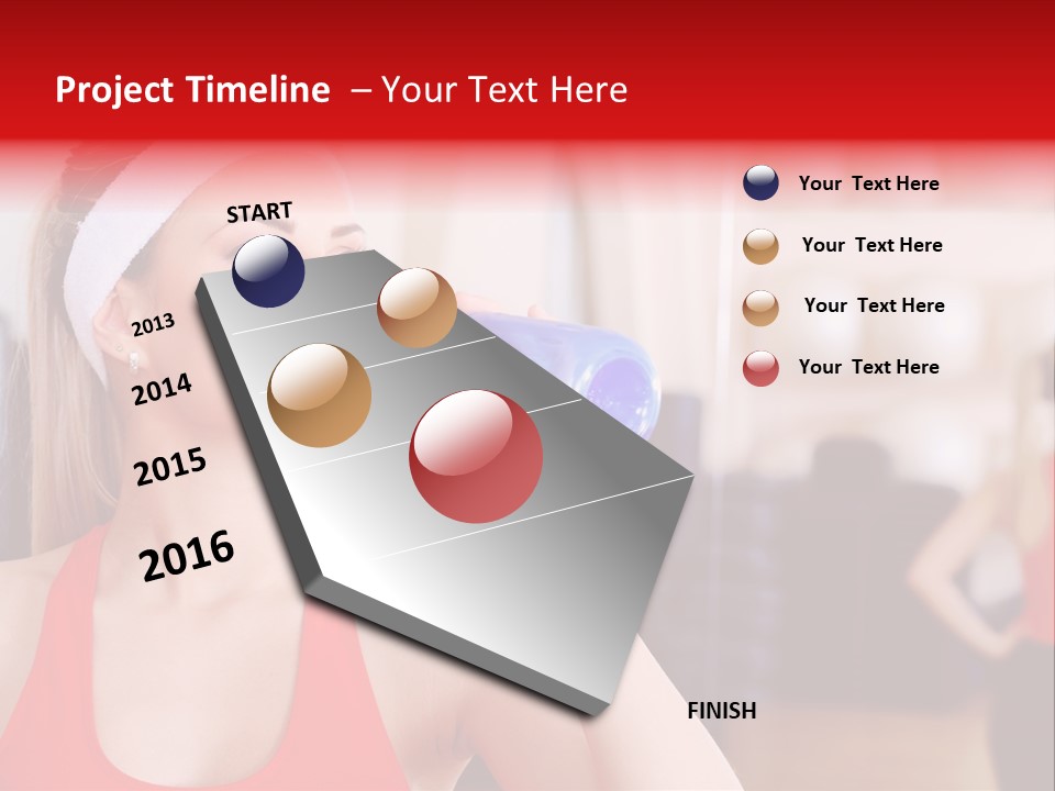 Caucasian Young Bodybuilding PowerPoint Template