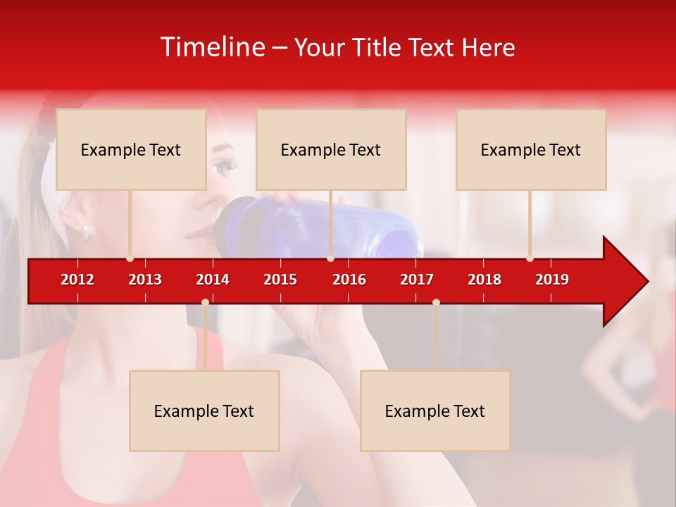 Caucasian Young Bodybuilding PowerPoint Template