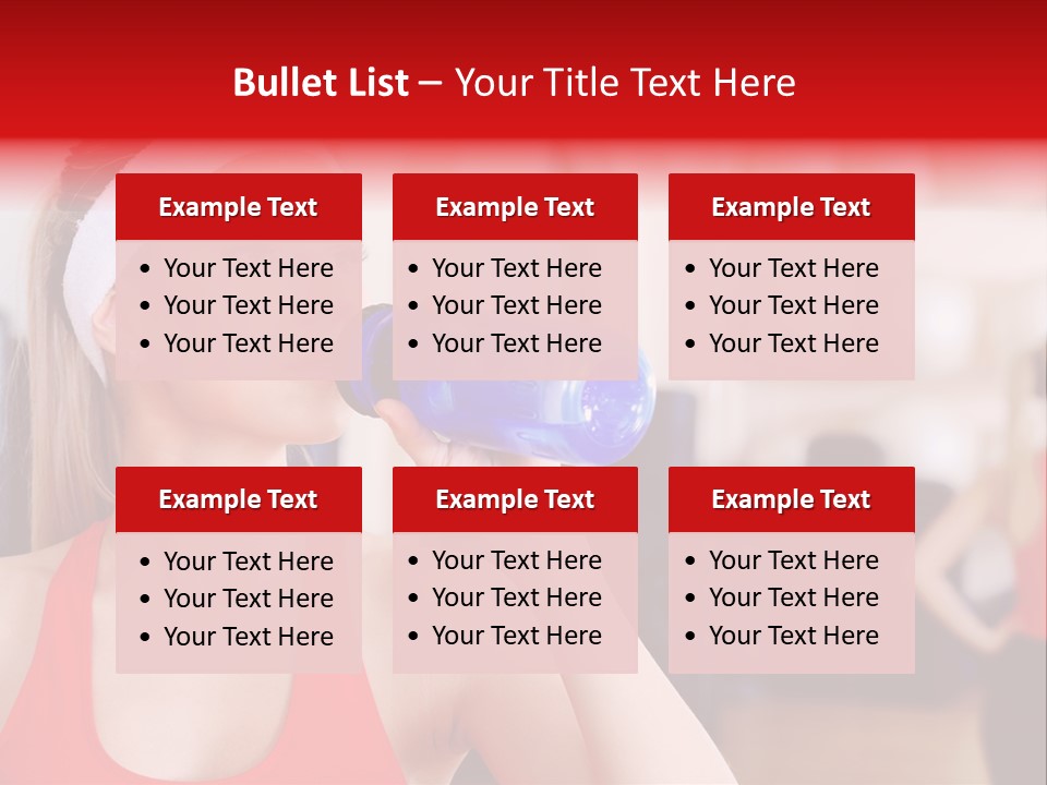 Caucasian Young Bodybuilding PowerPoint Template