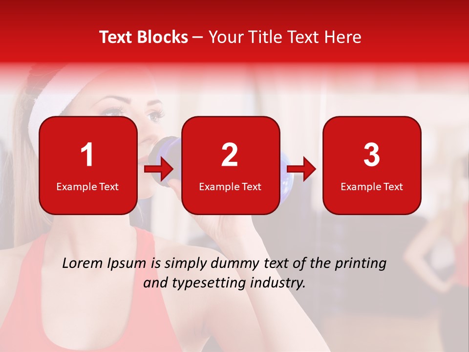 Caucasian Young Bodybuilding PowerPoint Template