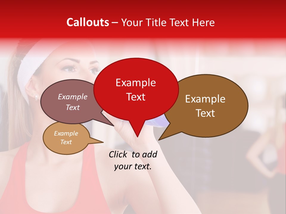 Caucasian Young Bodybuilding PowerPoint Template