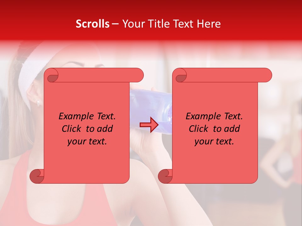 Caucasian Young Bodybuilding PowerPoint Template