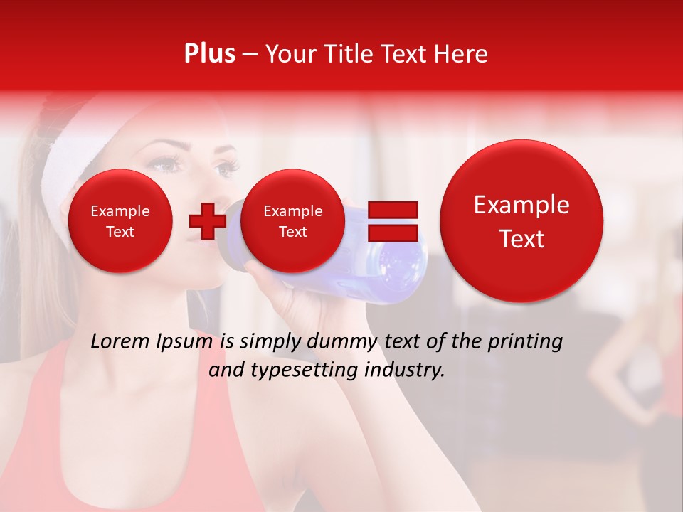 Caucasian Young Bodybuilding PowerPoint Template