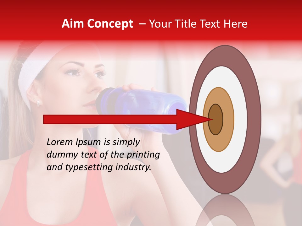 Caucasian Young Bodybuilding PowerPoint Template