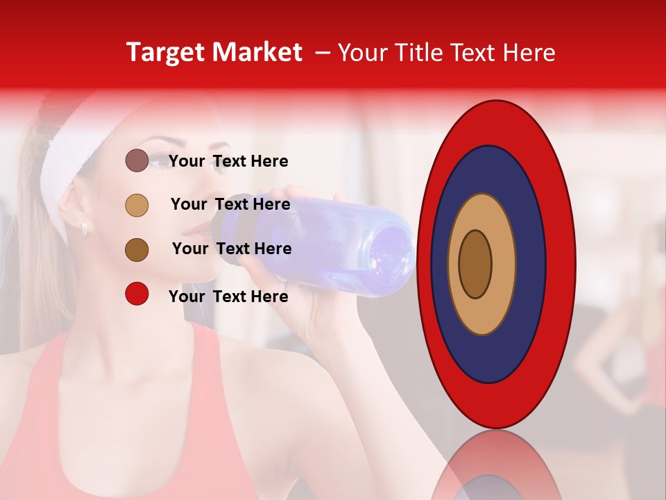 Caucasian Young Bodybuilding PowerPoint Template