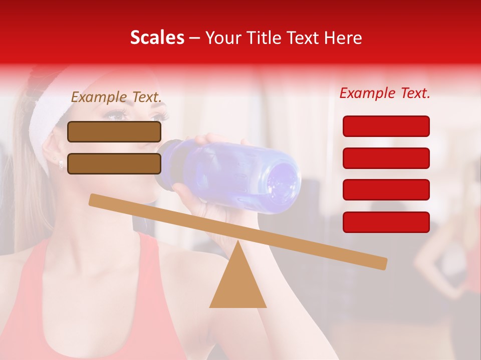 Caucasian Young Bodybuilding PowerPoint Template