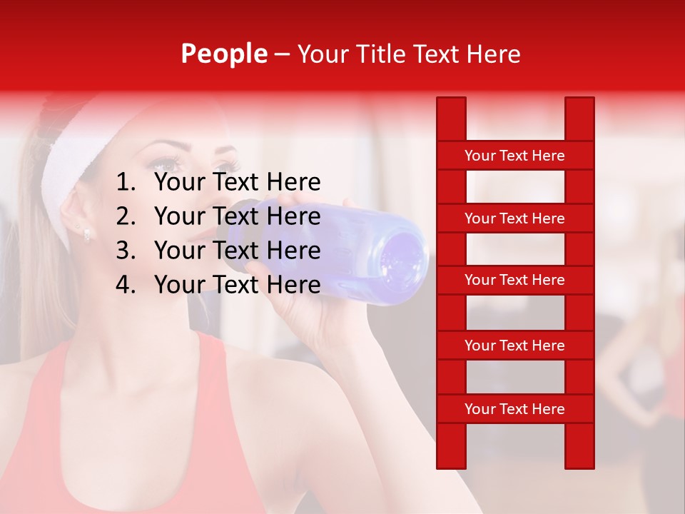 Caucasian Young Bodybuilding PowerPoint Template