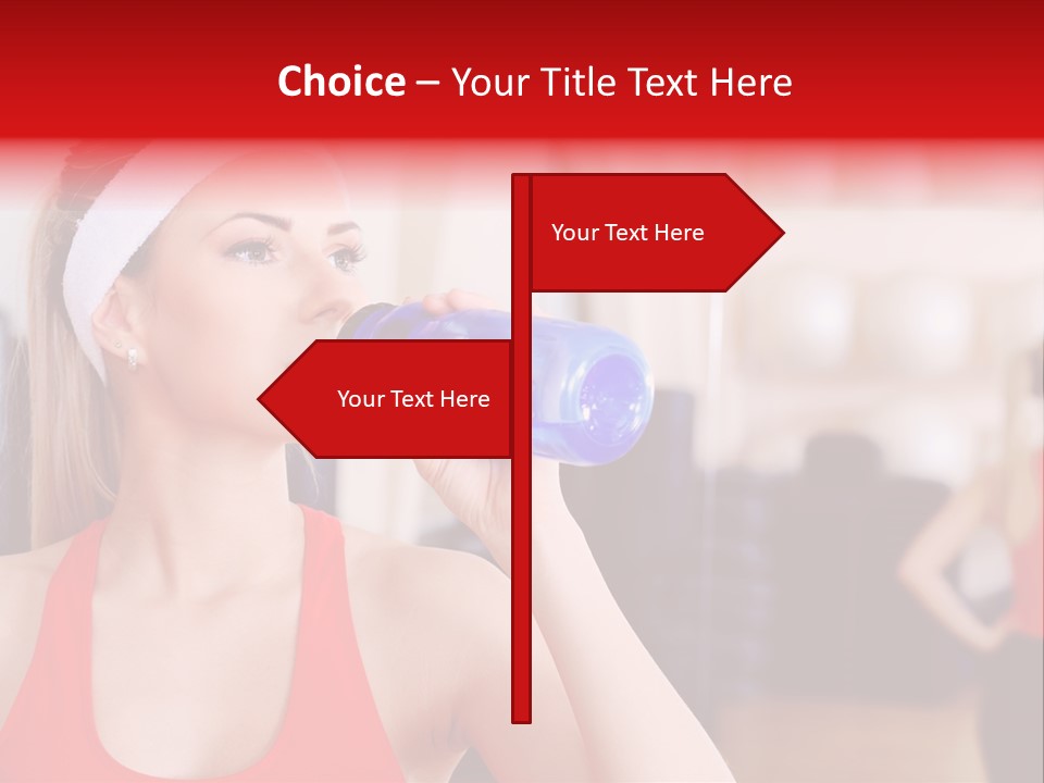 Caucasian Young Bodybuilding PowerPoint Template