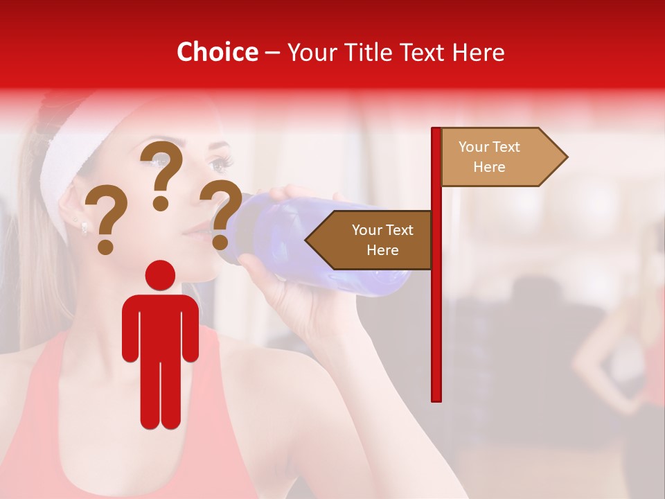 Caucasian Young Bodybuilding PowerPoint Template