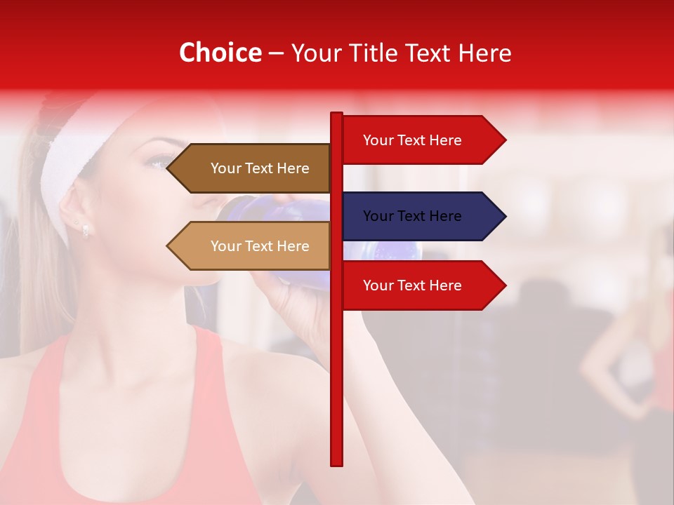 Caucasian Young Bodybuilding PowerPoint Template