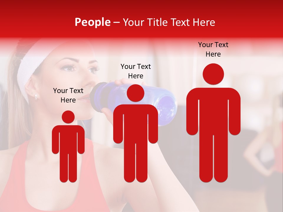 Caucasian Young Bodybuilding PowerPoint Template