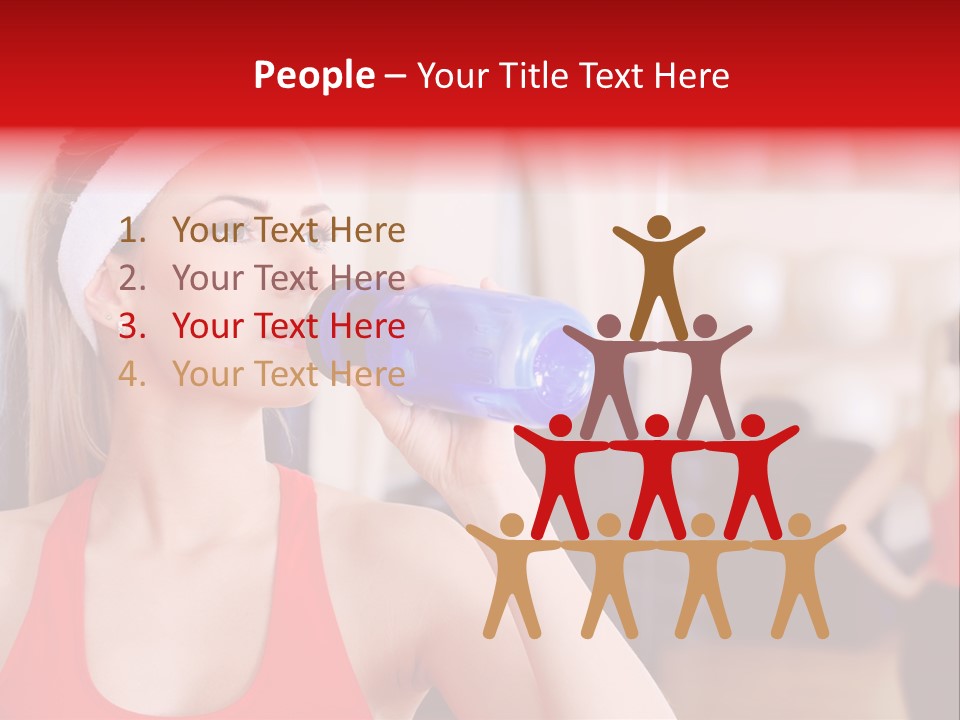 Caucasian Young Bodybuilding PowerPoint Template