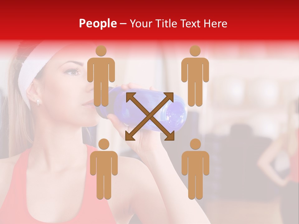 Caucasian Young Bodybuilding PowerPoint Template