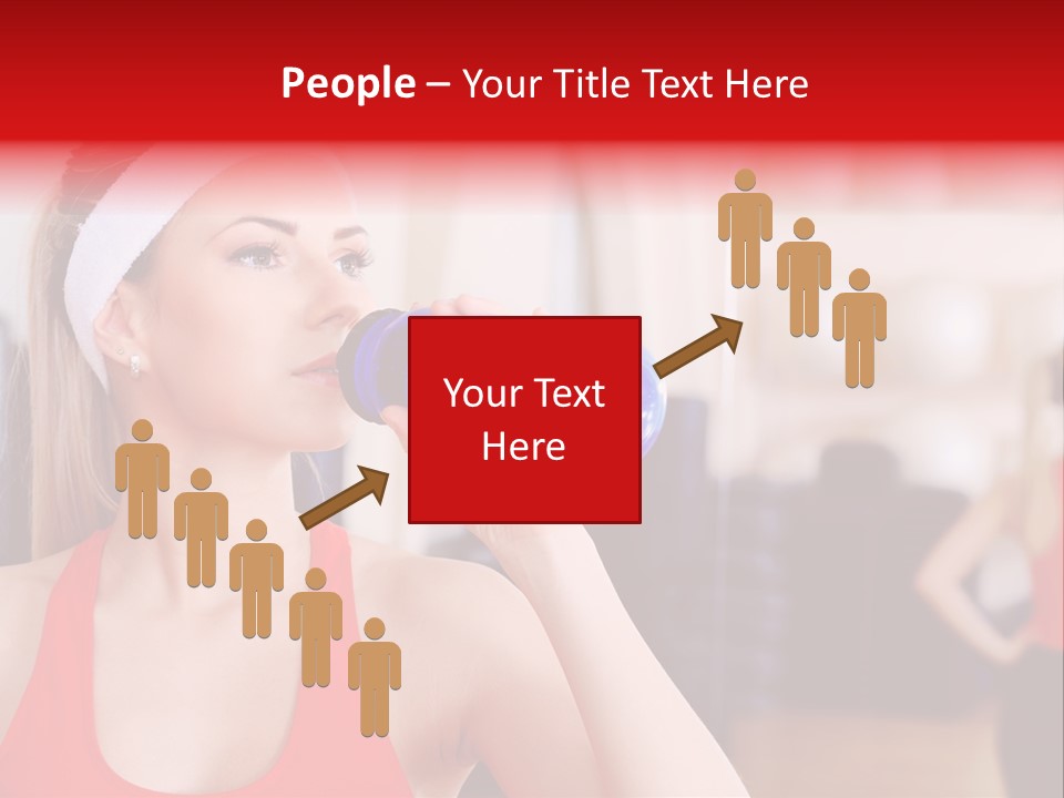 Caucasian Young Bodybuilding PowerPoint Template