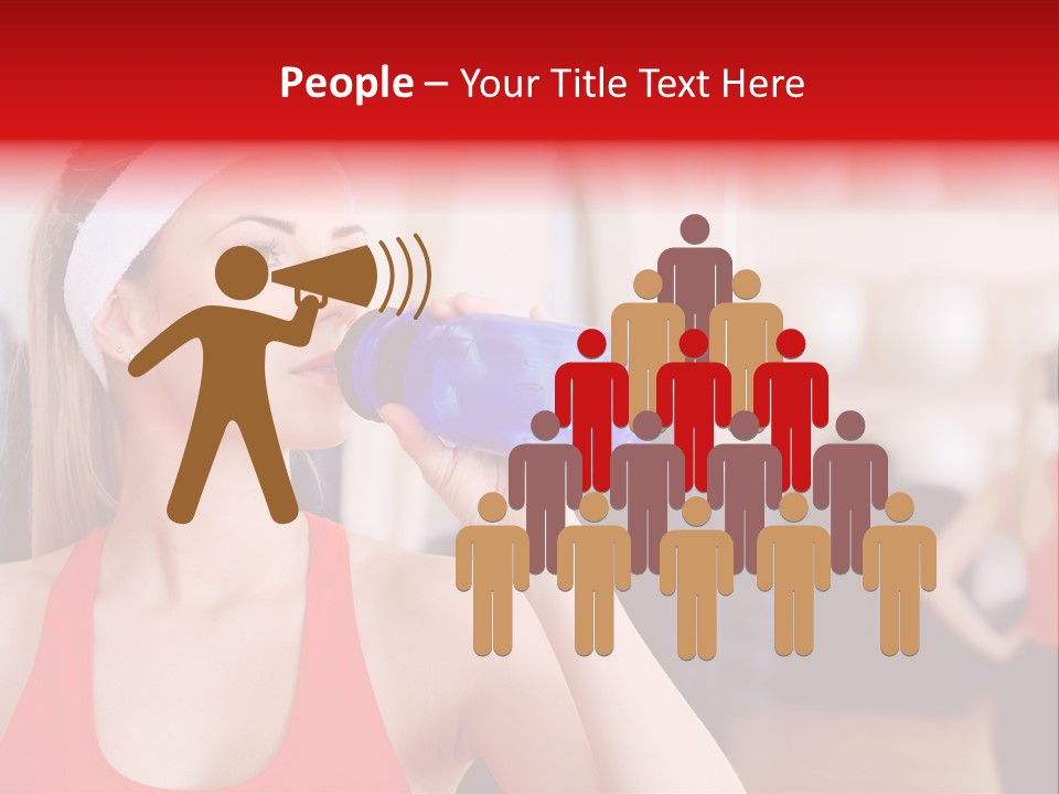 Caucasian Young Bodybuilding PowerPoint Template