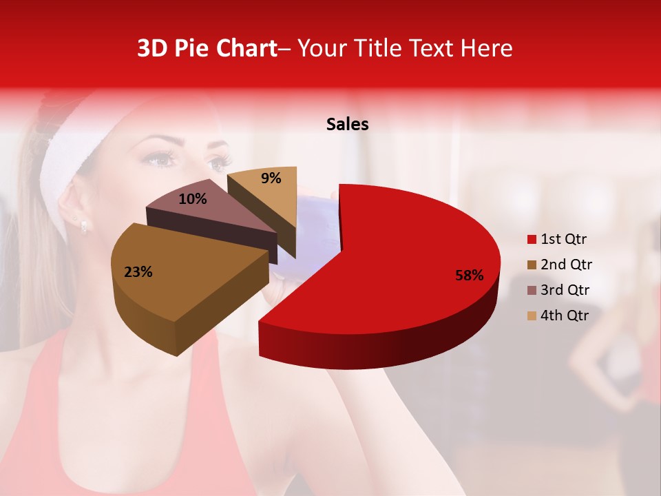 Caucasian Young Bodybuilding PowerPoint Template