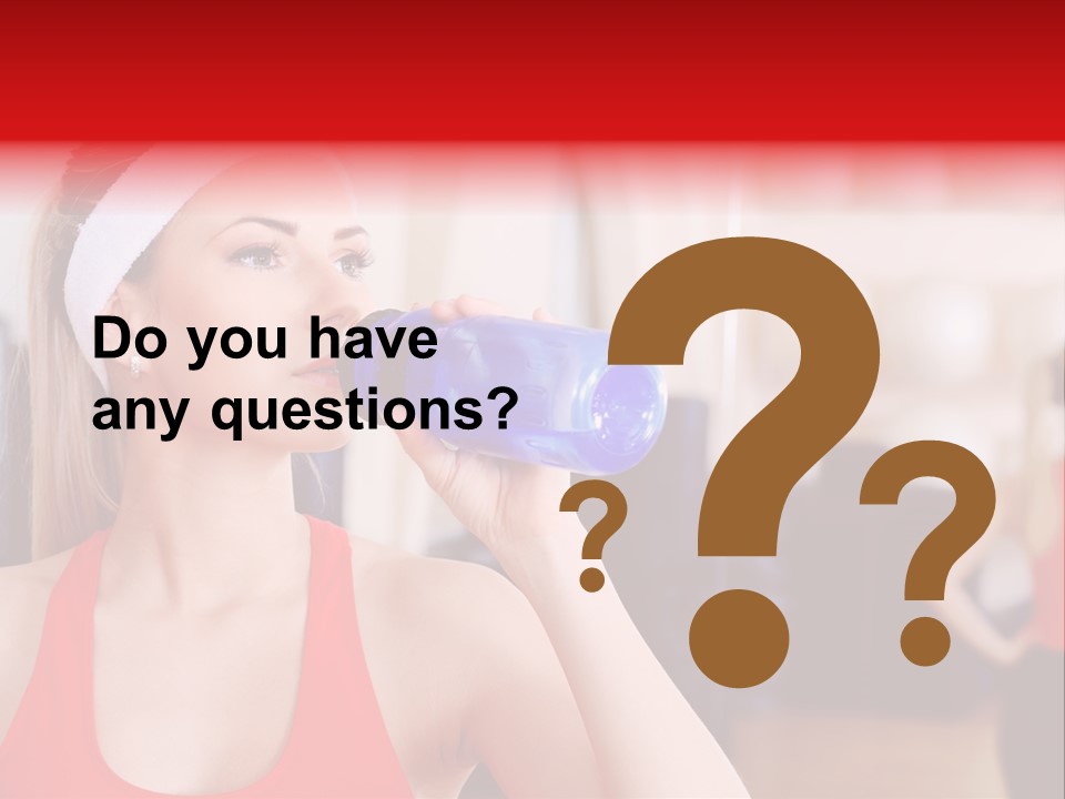 Caucasian Young Bodybuilding PowerPoint Template