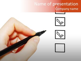 Mark Red Business PowerPoint Template