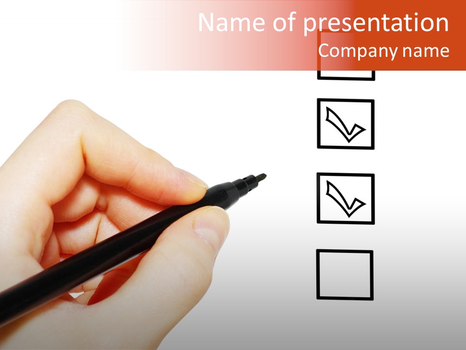 Mark Red Business PowerPoint Template