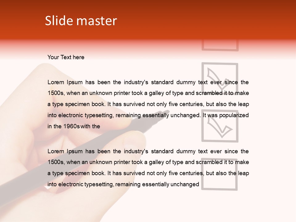 Mark Red Business PowerPoint Template