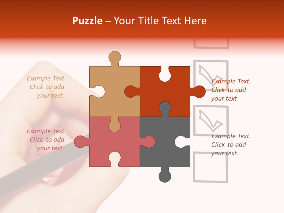Mark Red Business PowerPoint Template