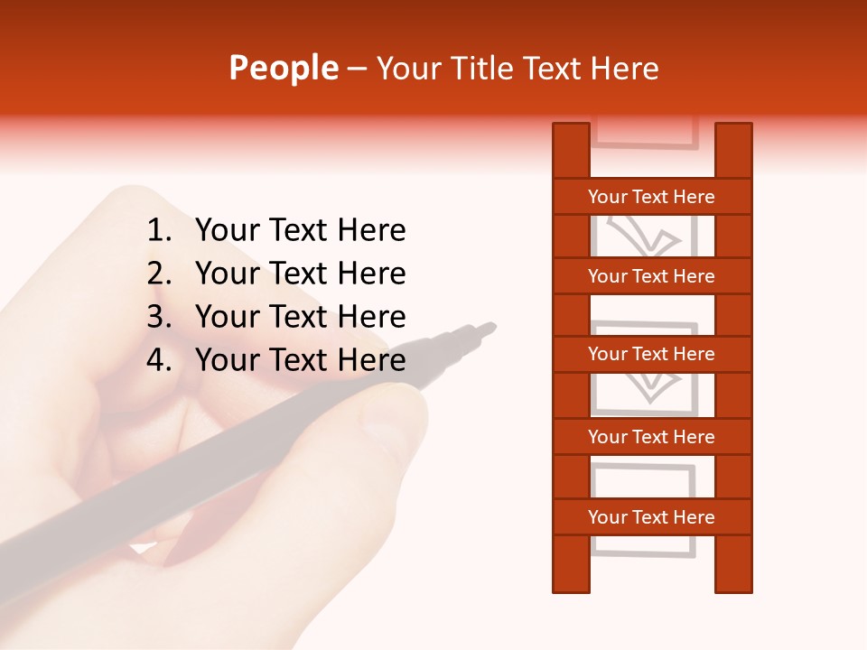 Mark Red Business PowerPoint Template