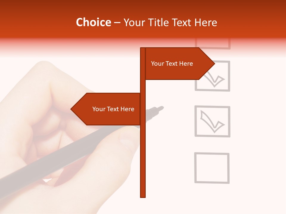 Mark Red Business PowerPoint Template