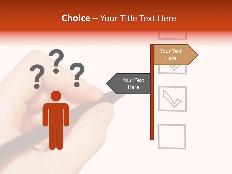 Mark Red Business PowerPoint Template