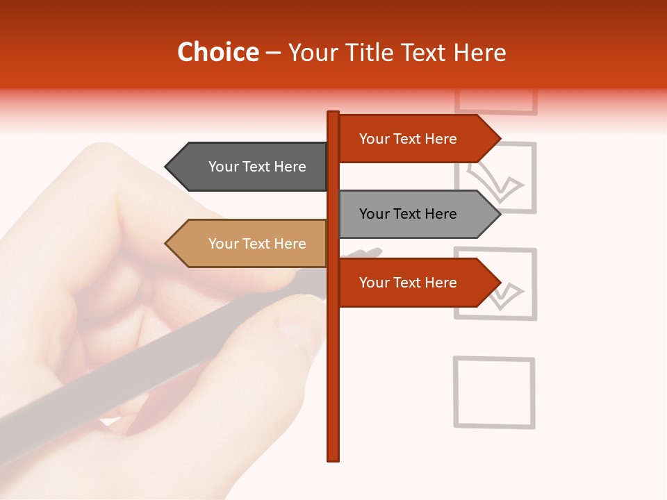 Mark Red Business PowerPoint Template