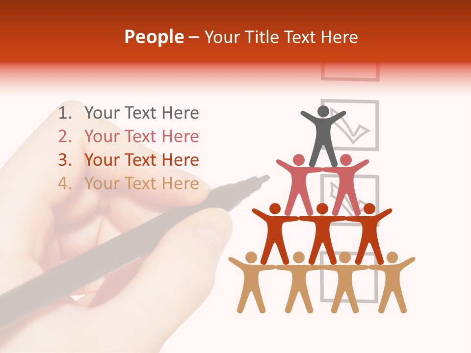 Mark Red Business PowerPoint Template