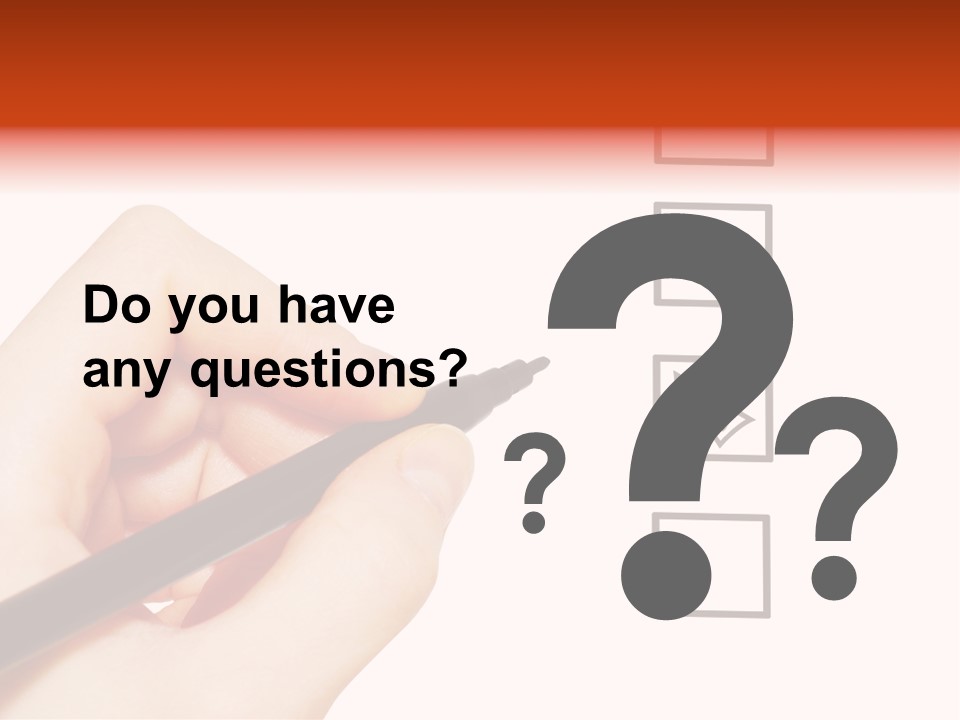 Mark Red Business PowerPoint Template