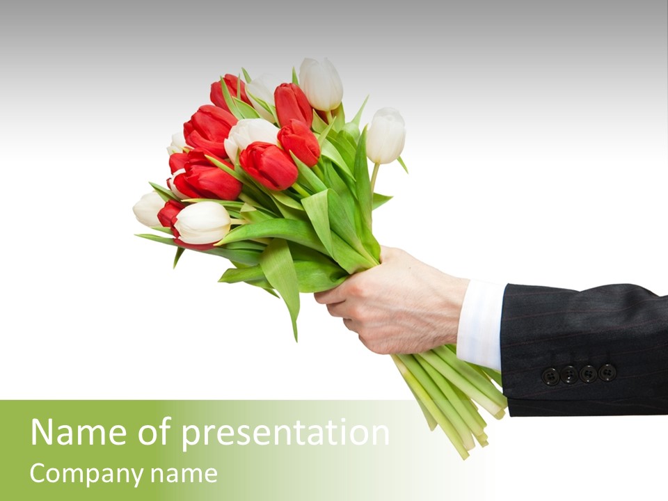 Love Hand Large PowerPoint Template