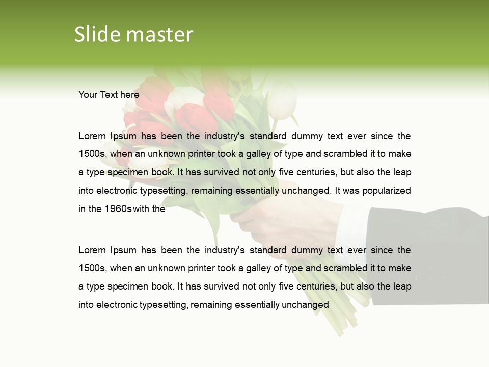 Love Hand Large PowerPoint Template