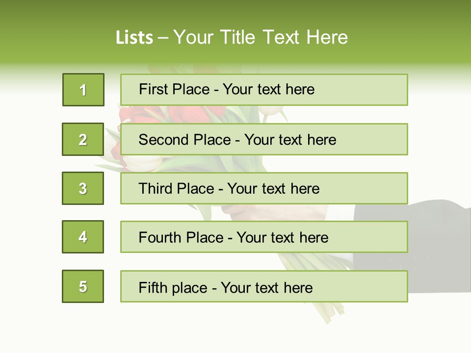Love Hand Large PowerPoint Template