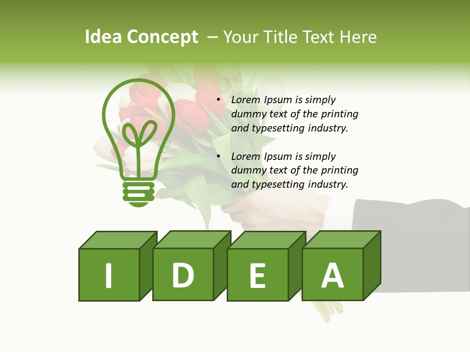 Love Hand Large PowerPoint Template