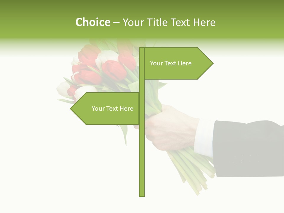 Love Hand Large PowerPoint Template